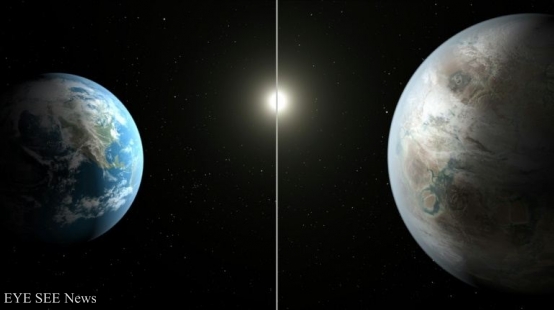 NASA發現地球雙胞胎-「克卜勒452b」 左圖:地球，右圖:克星  圖源/NASA網站