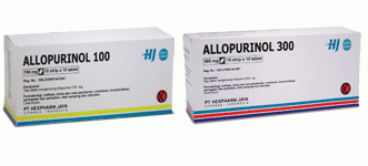 降尿酸藥 Allopurinol 長效及短效劑型。 圖/藥物網站截圖