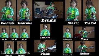 音樂神童喬丹演奏8種正規樂器及生活用具皆可當樂器　圖／翻拍自Youtube