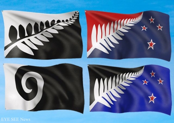 紐西蘭新國旗4件設計獲選，皆以銀蕨為主題  圖/歐新社