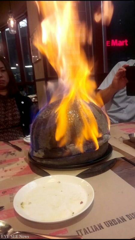 韓國創意料理 火焰炸彈披薩