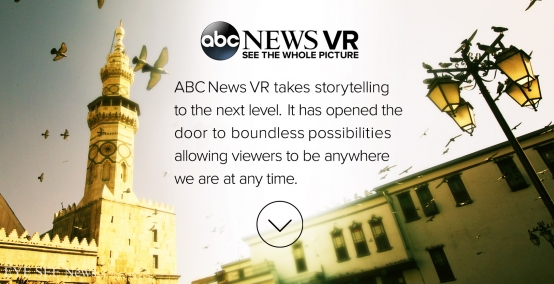 美國廣播公司ABC的Inside Syria虛擬實境新聞APP   圖/ABC News
