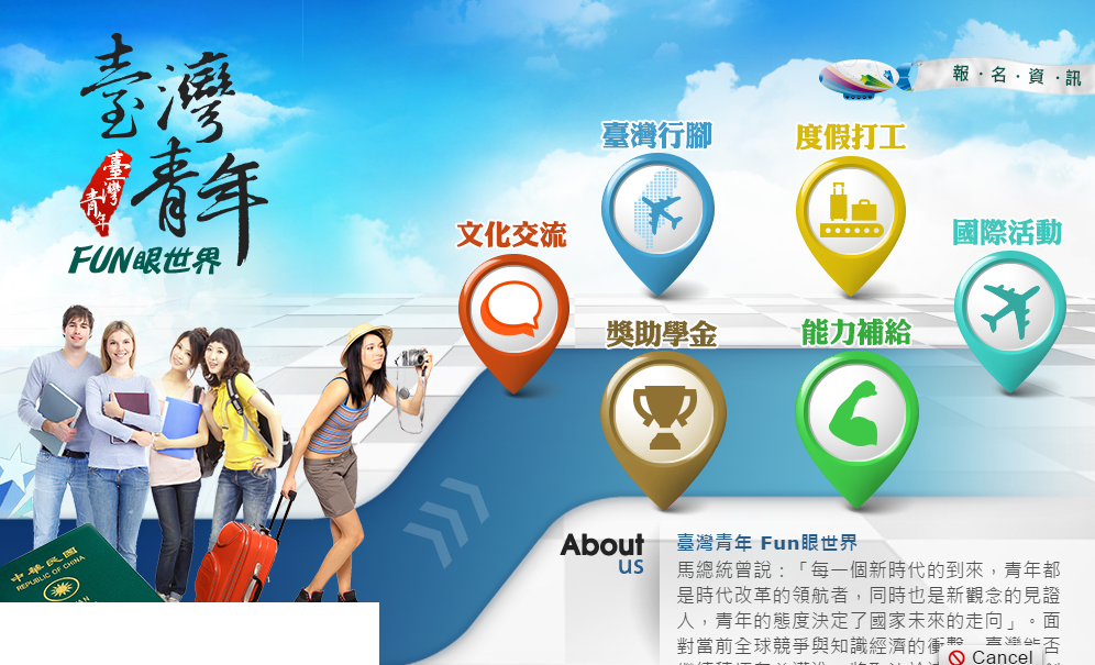 臺灣青年Fun眼世界。圖/外交部 臺灣青年Fun眼世界。圖/外交部