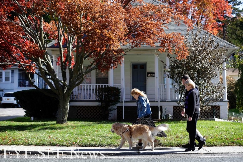 美國紐約8歲導盲犬菲戈（Figo）擋巴士救主人。圖/美聯社