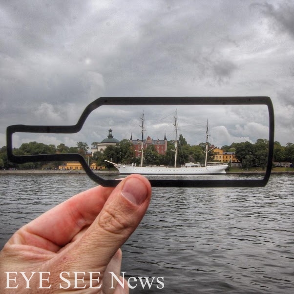 瓶中船，框中框的延伸版，想要一台屬於自己的小船嗎？用這個方法就能簡單留下具有懷舊感、感動與巧思的畫面。圖／instagram.com/paperboyo/