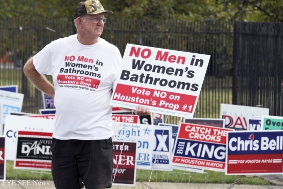 主張「男人不許進女廁」，公投61%支持廢除「休士頓平權法」。圖／美聯社