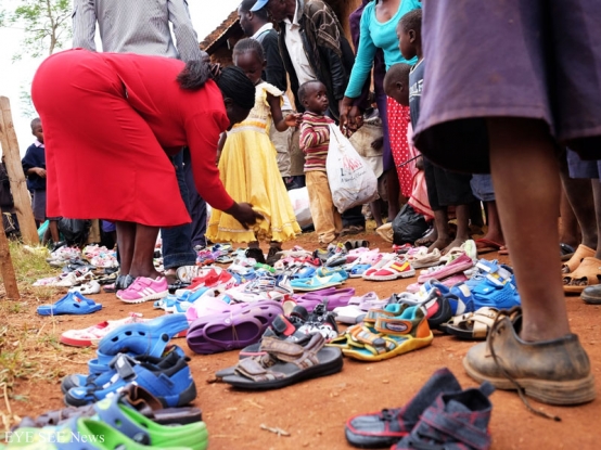 「舊鞋．救命」傳播愛，60萬雙鞋救非洲。圖／官網提供