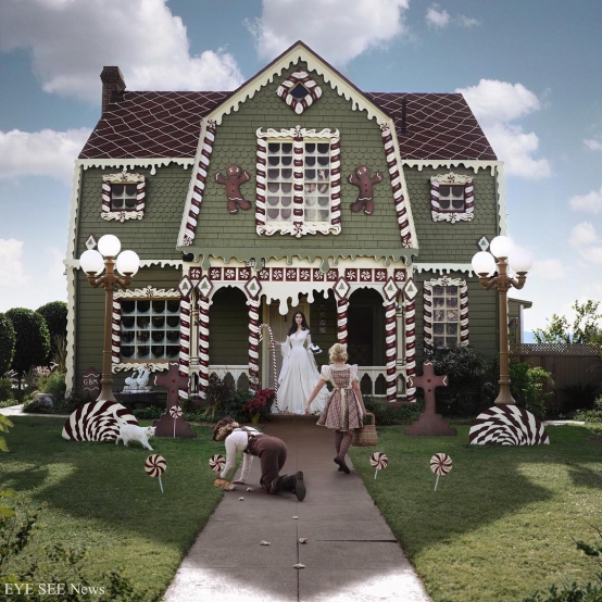 Christine McConnell將爸爸的房子改造成糖果屋。圖／Christine McConnell的instagram