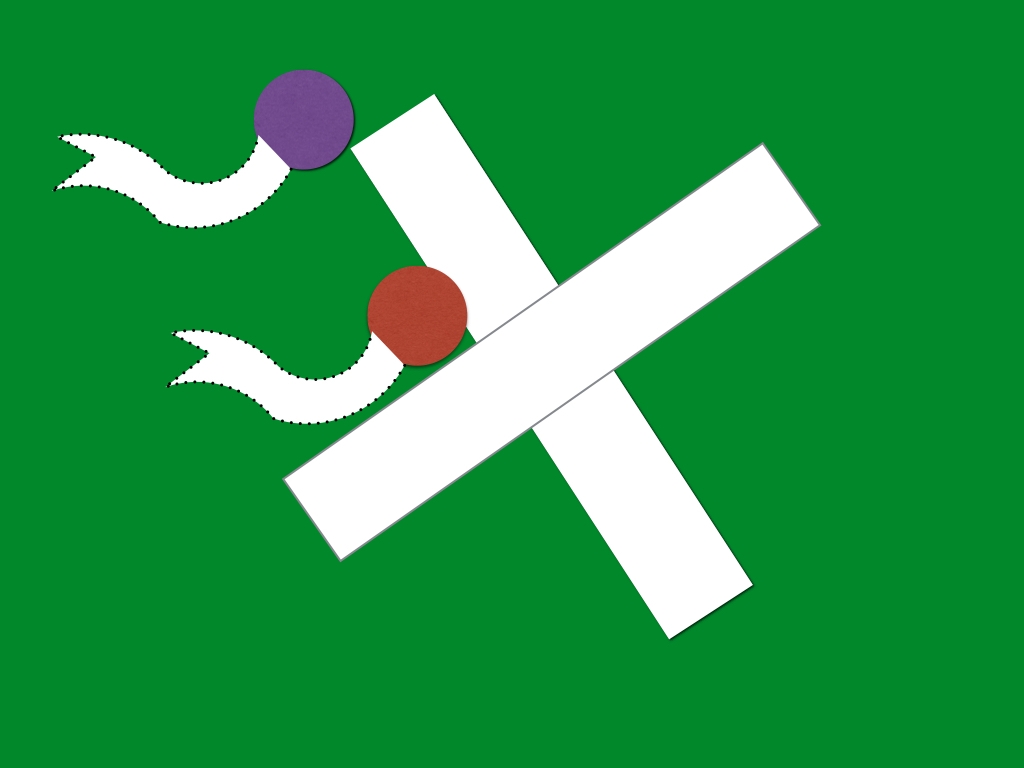 選手投擲物投向標靶路線示意圖。  圖 / 閔孝真製