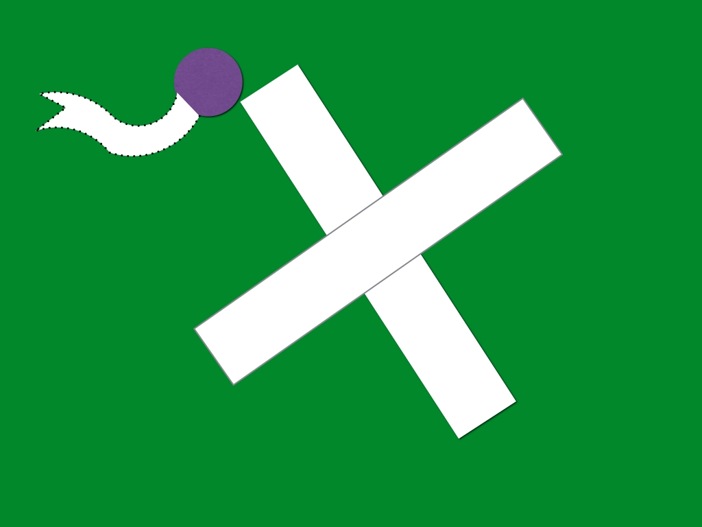 選手投擲物投向標靶路線示意圖。  圖 / 閔孝真製