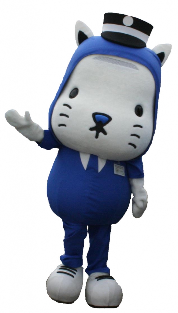 大阪市交通局吉祥物「Nyanbarou努力貓」，萌樣現身臺北燈節。圖／臺北市政府觀光傳播局