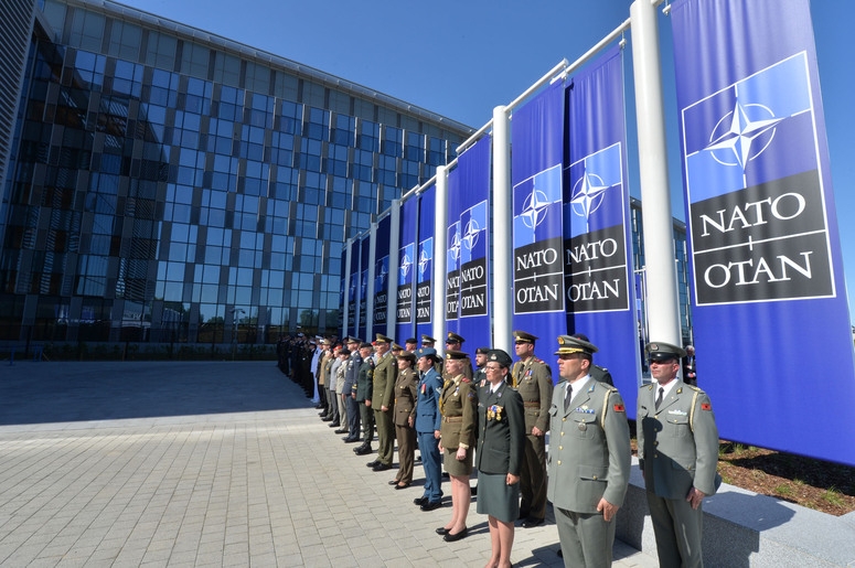 北約新總部交接儀式。圖/
NATO