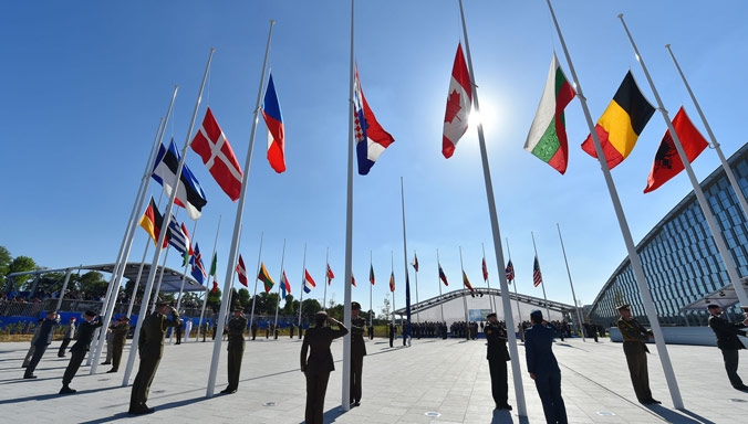 北大西洋公約組織於布魯塞爾的新總部25日啟用。圖/NATO