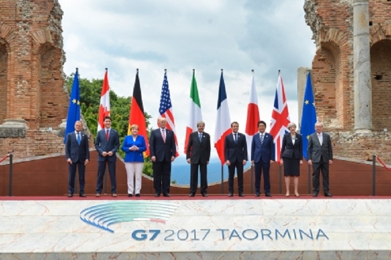 七大工業國領袖26日齊聚地中海最大島西西里島的陶爾米納 (Taormina) 參與G7峰會。圖/G7Italy.it 七大工業國領袖26日齊聚地中海最大島西西里島的陶爾米納 (Taormina) 參與G7峰會。圖/G7Italy.it