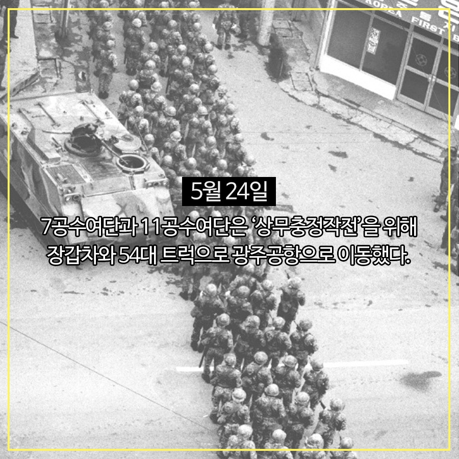 光州事件5月24日派軍鎮壓百姓 圖/518民主運動記錄館 光州事件5月24日派軍鎮壓百姓 圖/518民主運動記錄館