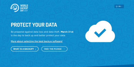 世界備份日過去談資料遺失，AI時代也該關注資料如何被AI使用。圖／翻攝自世界備份日官網
